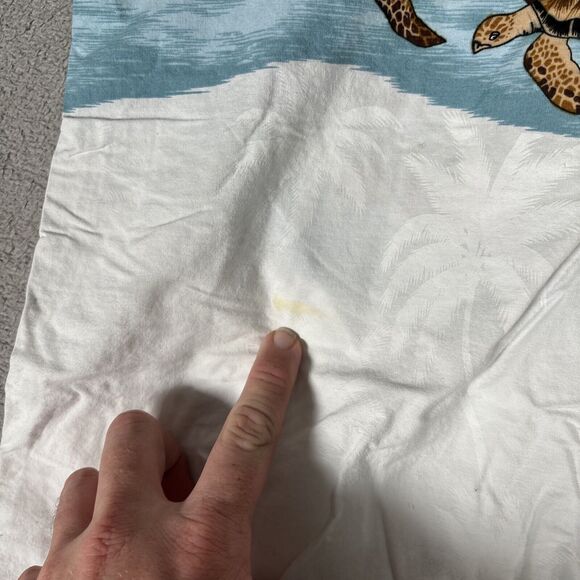 Pacific Legend Hawaiian Shirt Santa Sea Turtle Print Men’s Size XL White - Picture 5 of 11